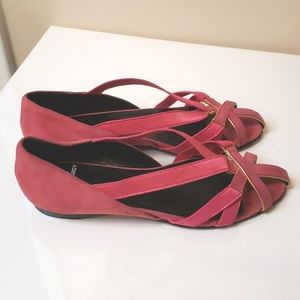 Pierre Hardy suede strappy flats Italy 37 EUC